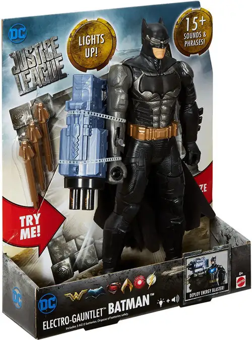 DC Justice League Movie Electro Gauntlet Batman Action Figure [Lights & Sounds]