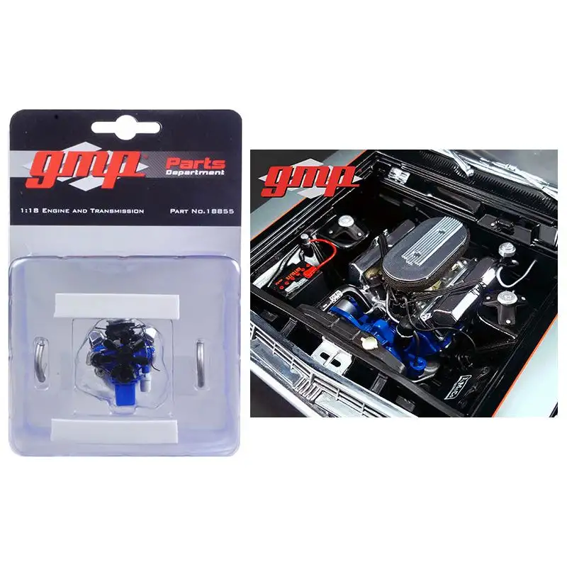 Engine and Transmission Replica Hubert Platt "Georgia Shaker" 1967 Ford Fairlane 427R 1/18 Model by GMP