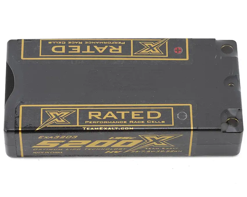 Team Exalt "X-Rated" LCG Shorty 2S 135C LiHV Battery (7.6V/5200mAh) w/5mm Connectors (ROAR Approved)