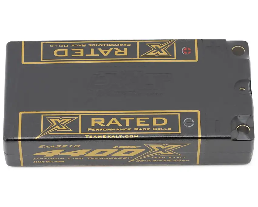 Team Exalt 2S 120C X-Rated LCG Drift Shorty Battery (7.4V/4400mAh) w/5mm Connectors