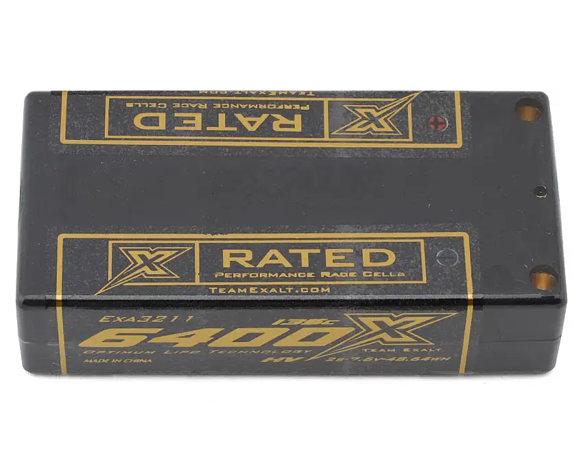 Team Exalt "X-Rated" HVX Shorty 2S 135C Lipo Battery (7.6V/6400mAh) w/5mm Connectors (ROAR Approved)