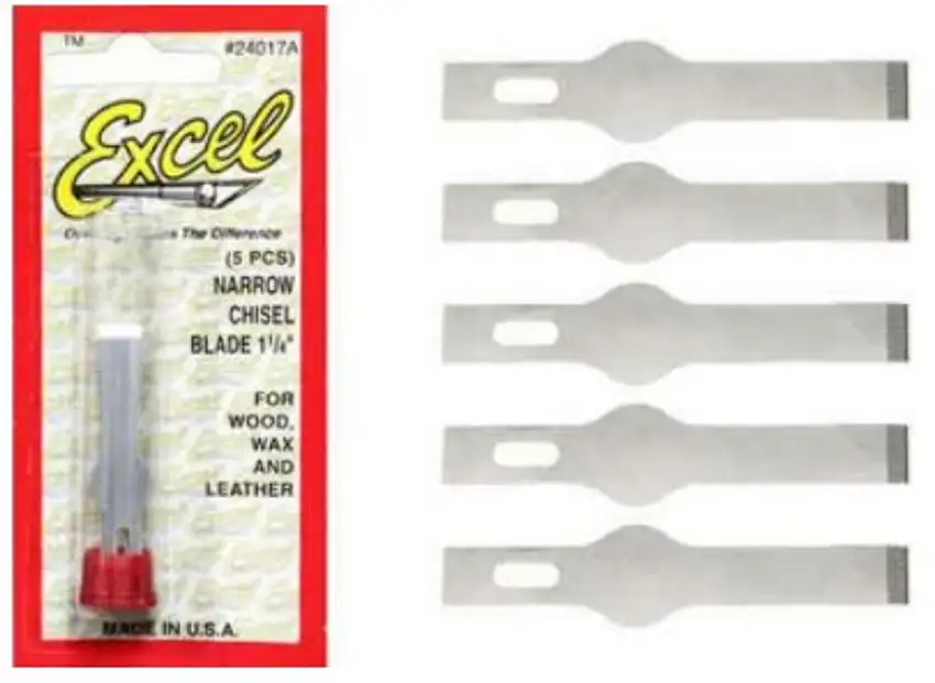 #17A 1/4" Narrow Chisel Edge Blades (5) Excel Tools