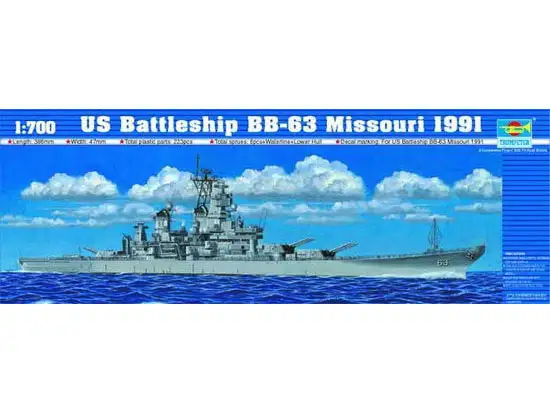 Trumpeter Scale Models 5705 1/700 USS Missouri BB63 Battleship 1991
