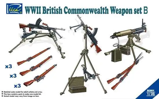 Riich Models 30011 1/35 WWII British Commonwealth Weapon Set B