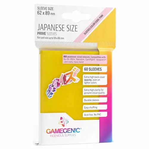 Prime Sleeves: Japanese Sized - Yellow (60) (Last Chance)