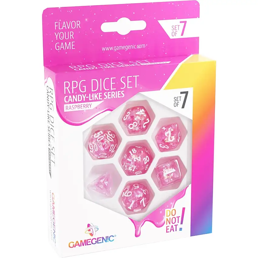Candy-like Series Polyhedral Set: Rasberry (7) (Clearance)