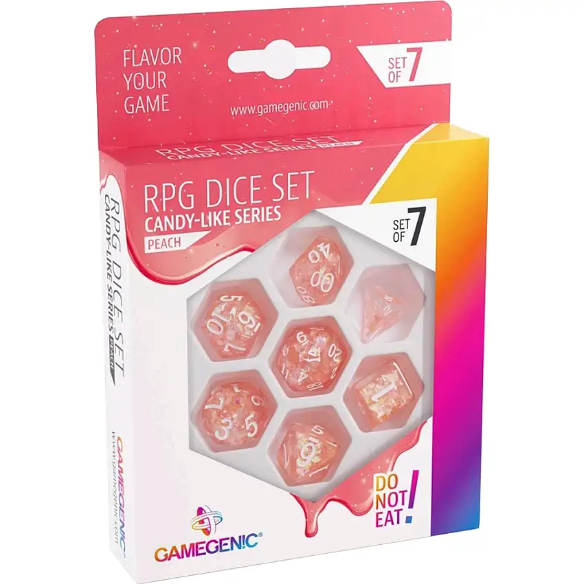 Candy-like Series Polyhedral Set: Peach (7) (Clearance)