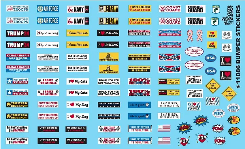 Bumper Stickers 1/24-1/25 Gofer Racing