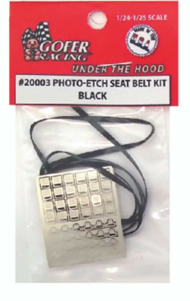 Photo-Etch Black Seatbelt 1/24-1/25 Gofer Racing