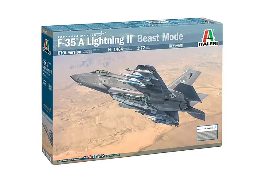 F-35A Lightning II Beast Mode Jet Fighter 1/72 Italeri