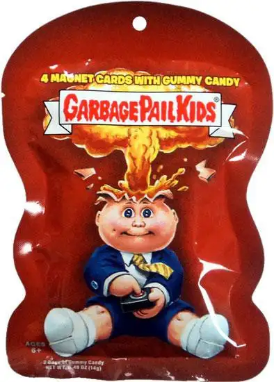 Garbage Pail Kids Topps 2012 Trading Card MAGNET Pack [4 Magnets & 1 Fruity Gummy Candy]