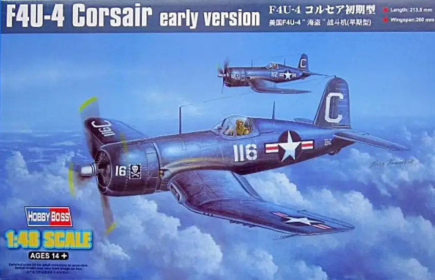 F4U-4 Corsair Early Version USN Fighter 1/48 Hobby Boss