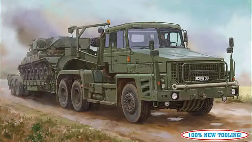 Scammell Commander Heavy Tank Transporter w/62-Ton Crane Fruehauf Semi-Trailer 1/35 Hobby Boss
