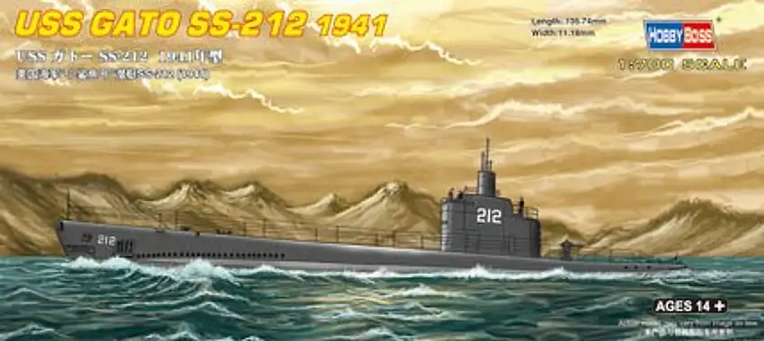 USS Gato SS-212 Submarine 1941 1/700 Hobby Boss