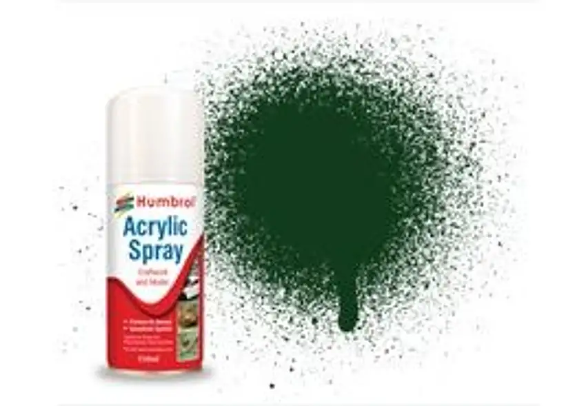 150ml Acrylic Gloss Brunswick Green Spray Humbrol
