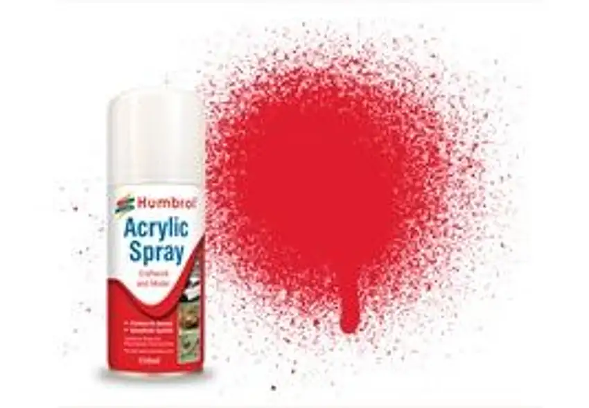 150ml Acrylic Gloss Bright Red Spray Humbrol