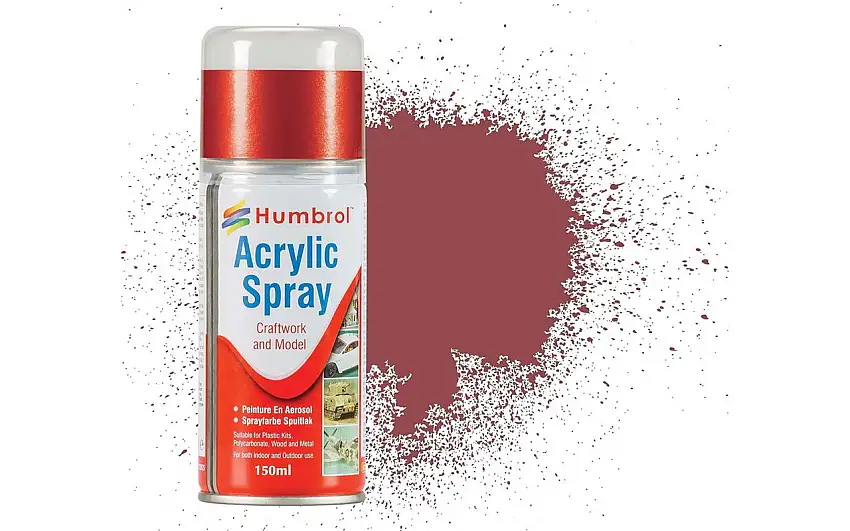 150ml Acrylic Matte Wine Red Spray Humbrol