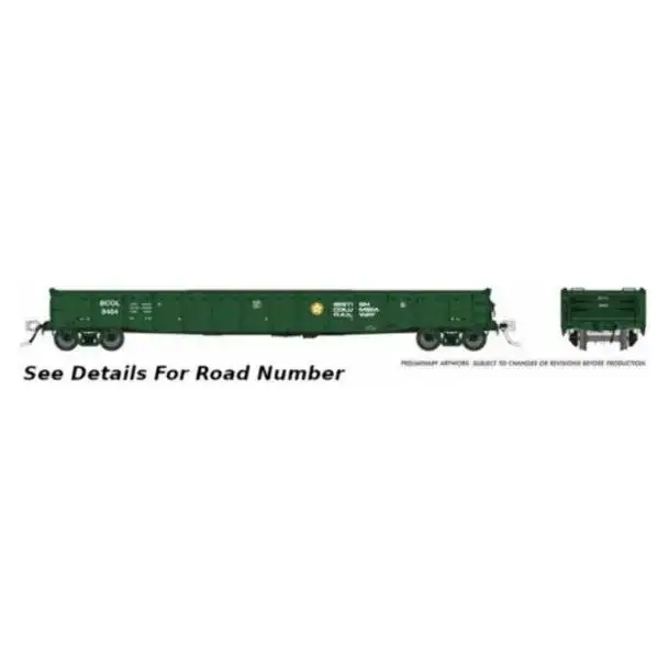 HO BC RAIL 52'6" GOND 6PK