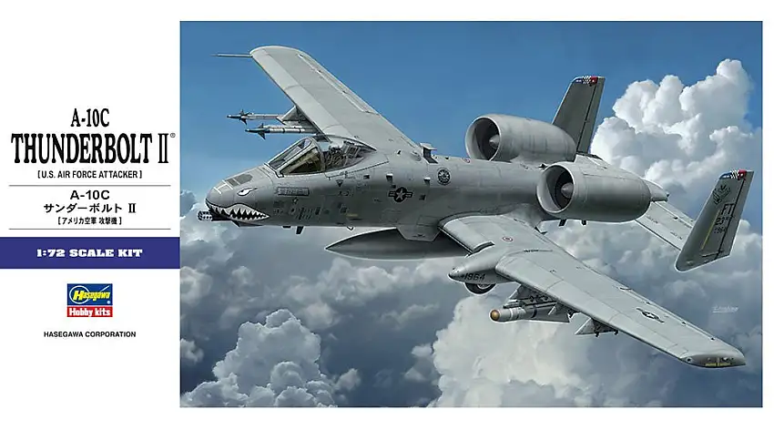 Hasegawa 1573 1/72 A10C Thunderbolt II USAF Attacker Aircraft