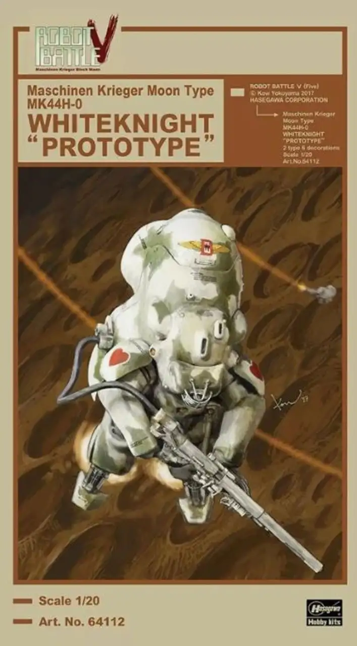 Robot Battle V Maschinen Krieger Moon Type MK44H-O Whiteknight Prototype (Ltd Edition) 1/20 Hasegawa