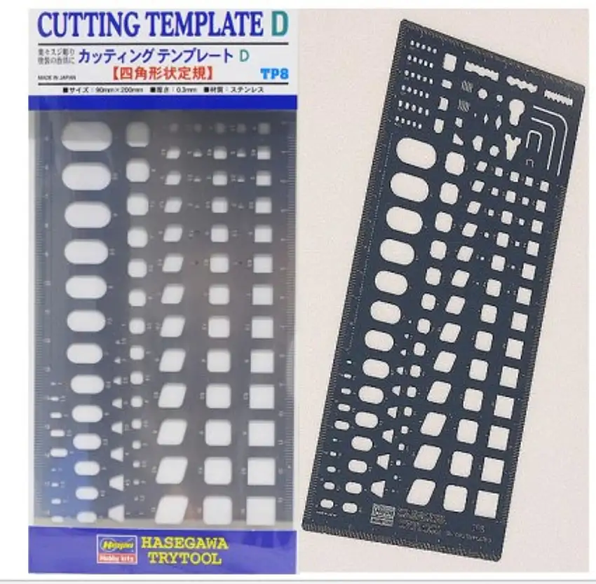 Square, Oval & Hexagon Shape Ruler Scribing Template Hasegawa