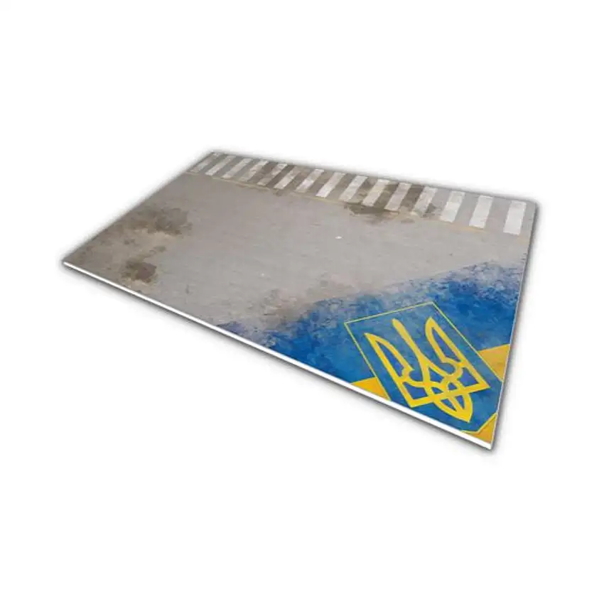 Road Asphalt 2 Flag - Ukraine