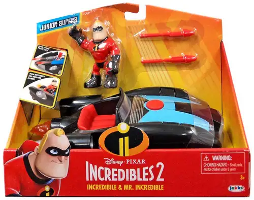 Disney / Pixar Incredibles 2 Junior Supers Incredibile & Mr. Incredible 3-Inch Vehicle
