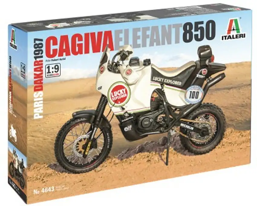 1987 Cagiva Elephant 850 Paris-Dakar Motorcycle 1/9 Italeri