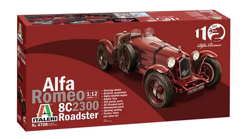 Alfa Romeo 8C2300 Roadster 110th Anniversary 1/12 Italeri