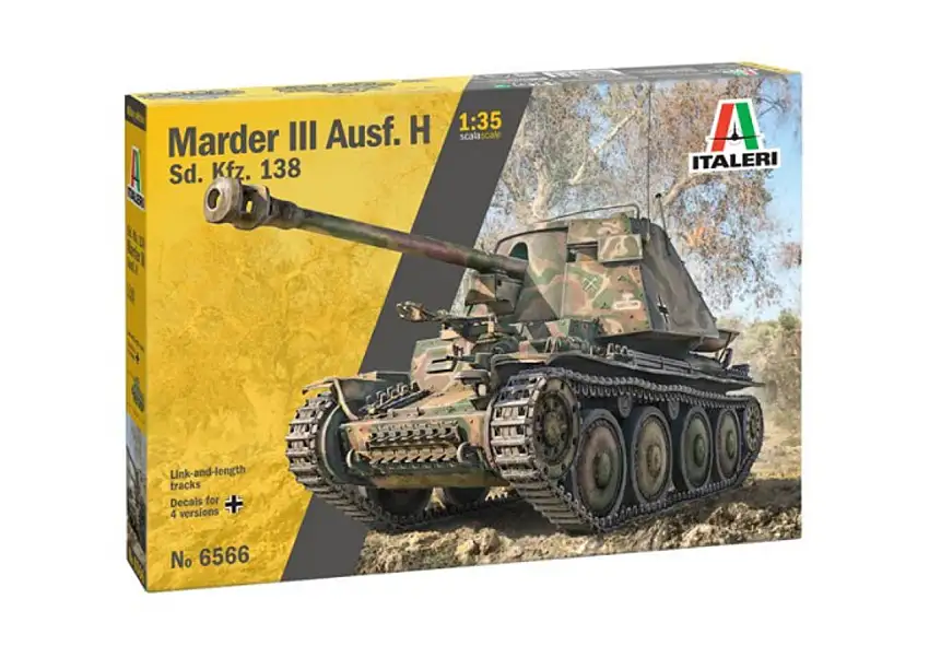 SdKfz 138 Marder III Ausf H Tank 1/35 Italeri