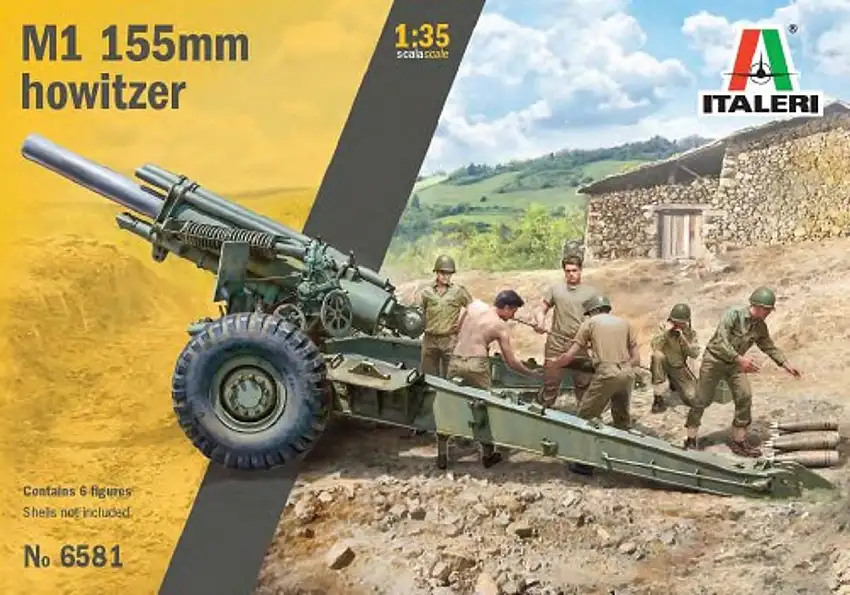 M1 155mm Howitzer w/6 Crew 1/35 Italeri (ITA6581)