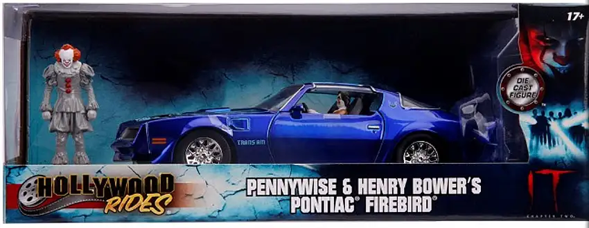 1977 Pontiac Firebird w/Pennywise & Henry Bower Figures from IT Chapter 2 1/24 Jada