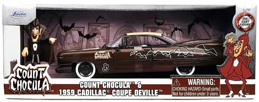 General Mills 1959 Cadillac Coupe DeVille Car w/Count Chocula Figure 1/24 Jada