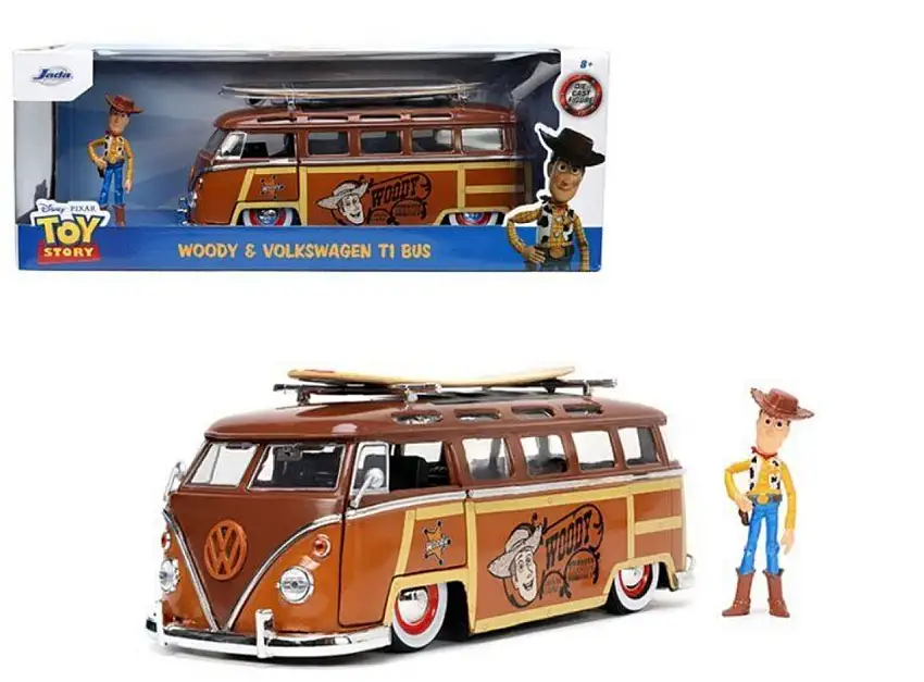 Toy Story 1962 VW T1 Bus w/Woody Figure 1/24 Jada