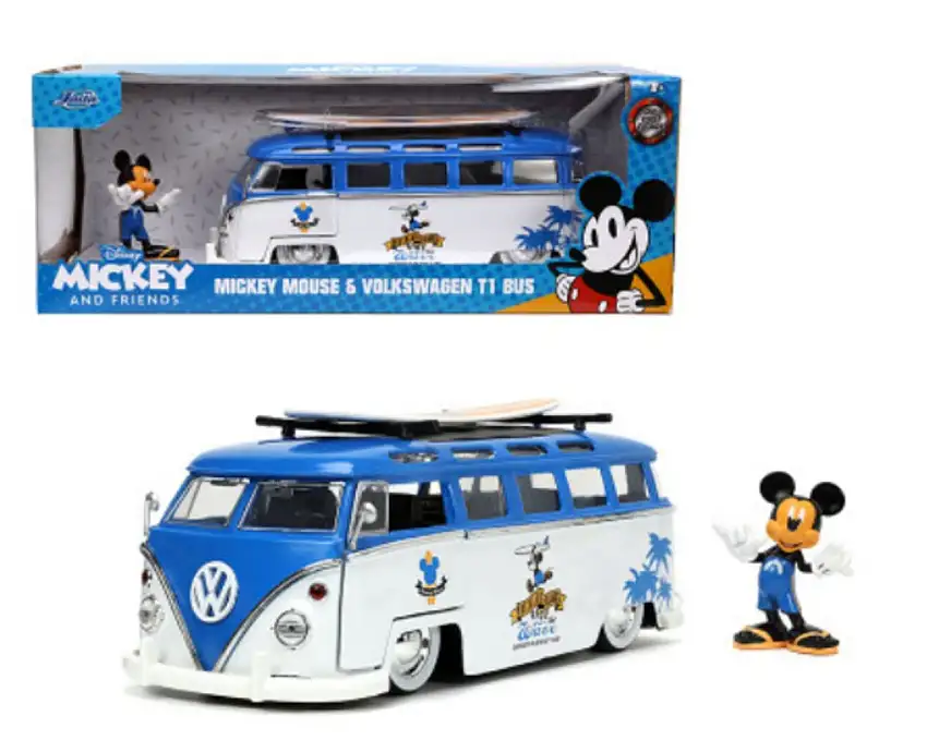 1962 VW T1 Bus w/Mickey Mouse Figure 1/24 Jada