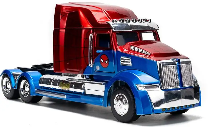 Marvel Spiderman Western Star 57X Trailer Cab 1/24 Jada
