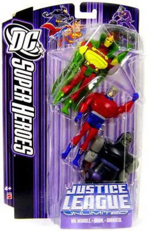DC Justice League Unlimited Super Heroes Mr. Miracle, Orion & Darkseid Action Figures [Purple Card]