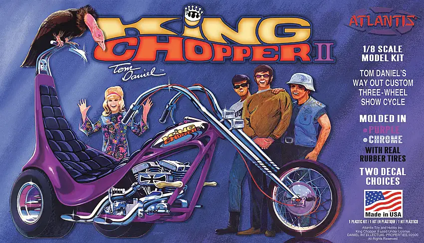 Tom Daniel's Way Out Custom King Chopper II Three-Wheel Show Cycle 1/8 Atlantis (AAN224)