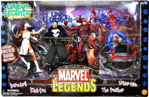 Marvel Legends Urban Legends Action Figure 4-Pack [Daredevil, Elektra, Punisher & Spider-Man]