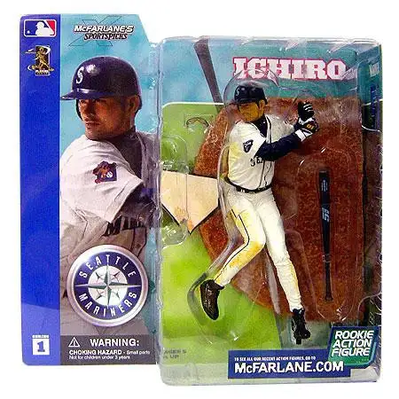 McFarlane Toys MLB Seattle Mariners Sports Picks Baseball Series 1 Ichiro Suzuki Action Figure [White Jersey Dirty Variant]