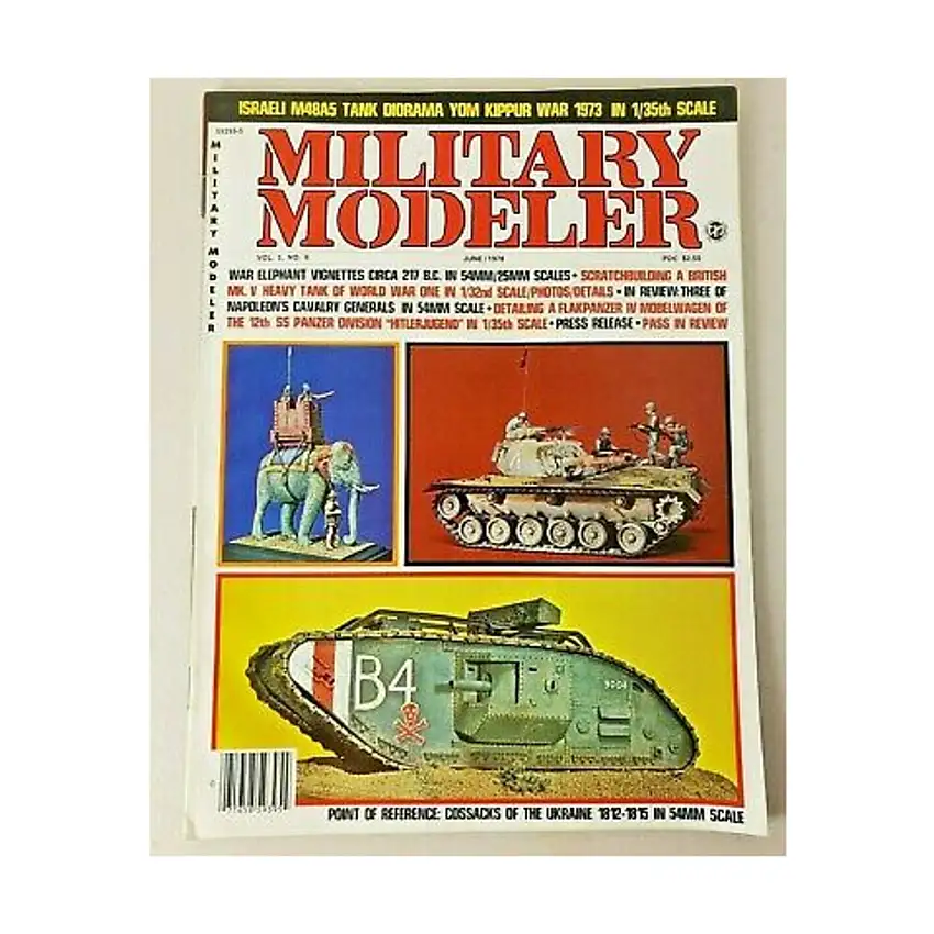 Vol. 5, #4 "War Elephant Vignettes Circa 217 B.C., Israeli M48A5 Tank Diorama, Three of Napoleon's Cavalry Generals"