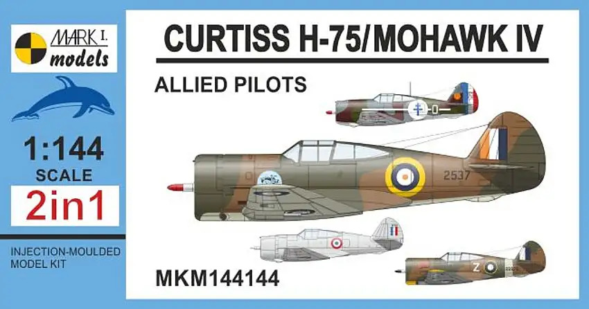 Curtiss H75/Mohawk IV Allied Aircraft (2 in 1) 1/144 Mark I Models