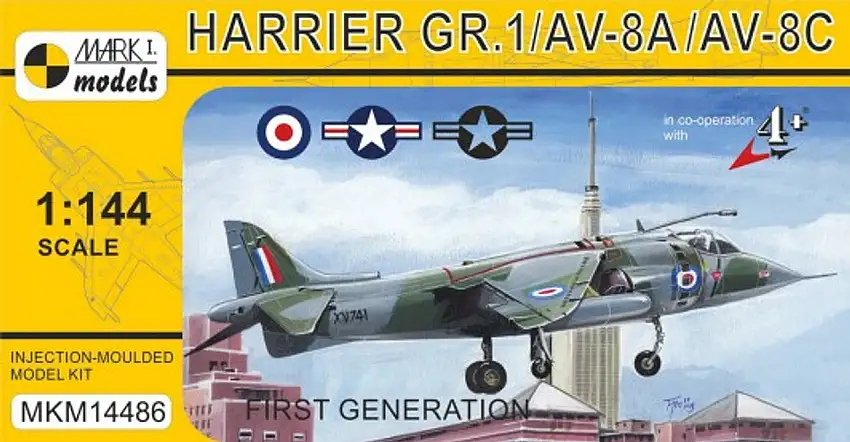 Harrier GR.1/AV-8A/AV-8C First Generation Attack Aircraft 1/144 Mark I Models