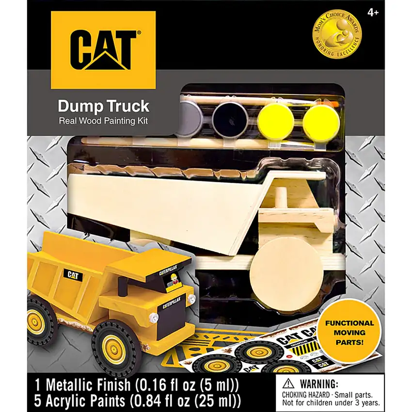 Caterpillar: Construction Dump Truck Wood Set w/Paint & Brush Masterpieces Puzzles
