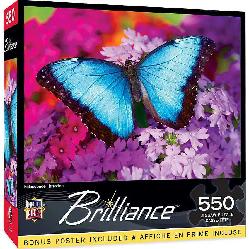 Brilliance: Iridescence (Butterfly on Flowers) Puzzle (550pc) Masterpieces Puzzles