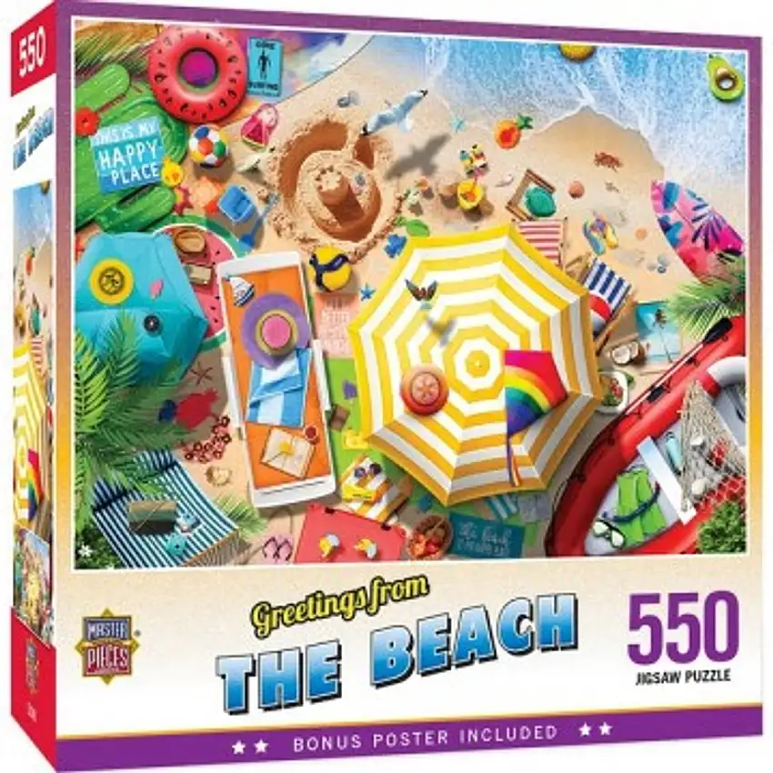 Greetings From: The Beach Puzzle (550pc) Masterpieces Puzzles