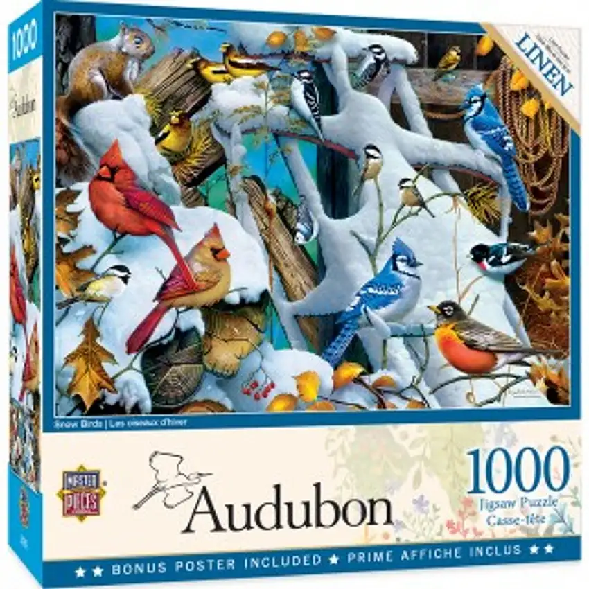 Audubon: Snow Birds Puzzle (1000pc) Masterpieces Puzzles