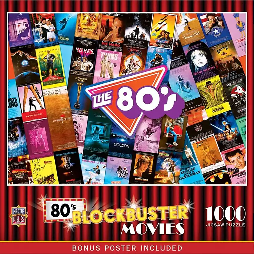 Blockbuster Movies: 1980s Collage Puzzle (1000pc) Masterpieces Puzzles