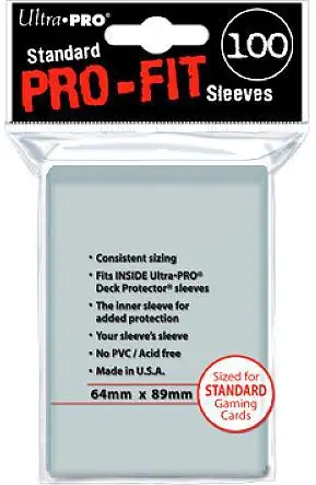 Ultra Pro Card Supplies Pro-Fit Clear Standard Card Sleeves [100 Count]