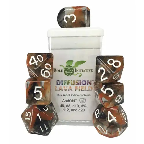 R4I Dice w/ Arch'd4: Diffusion - Lava Field (7) (Clearance)
